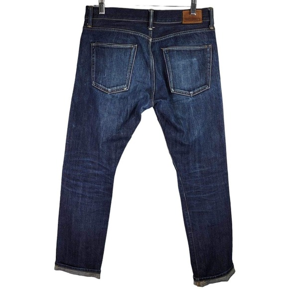 Gap 1969 Japanese Selvedge Jeans Straight Leg Slim Fit Button Fly Mens 31x30 Far - Picture 3 of 16